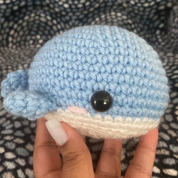 Handmade Amigurumi Whale 🐳🩵 - Picture 3 of 4